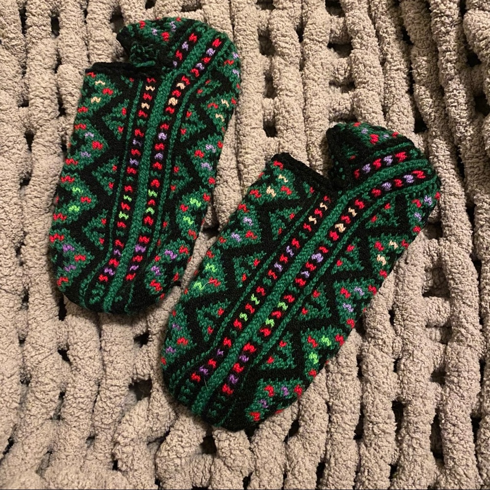 Hand Knitted Turkish Wool Socks | 100 % Natural Wool | Indoor Slipper Socks